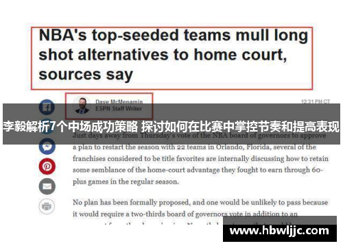李毅解析7个中场成功策略 探讨如何在比赛中掌控节奏和提高表现 李毅解析7个中场成功策略 探讨如何在比赛中掌控节奏和提高表现